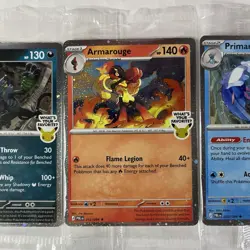 Pokemon Pitch Black Stamped Promos SEALED- Set of 3- Zarude Armarouge Primarina - Image 3