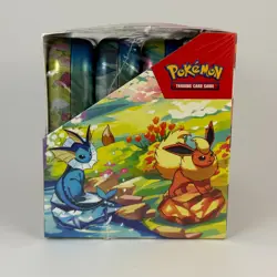 Pokemon TCG Prismatic Evolutions Mini Tin Display 8-Tin Box Sealed - Image 5