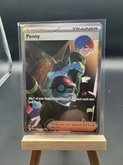 Pokemon TCG Penny Paldean Fates Trainer Holo Card 239/091 - Image 1