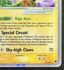 Pokemon Delta Species Rayquaza ex 97/101 EX Dragon Frontiers Lightly Played (LP) - Image 4