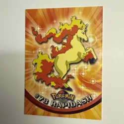 Rapidash #78 2000 Topps Pokemon TV Animation Edition Series 2 Blue Logo NM - Image 1
