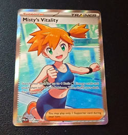 Pokemon TCG Misty's Vitality Full Art Pitch Black - Image 1