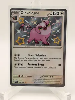 Oinkologne 208/091 SV: Paldean Fates Holo Pokemon NM ++ - Image 1