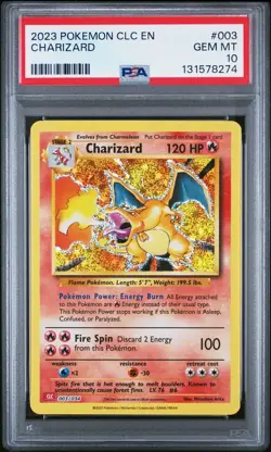 PSA 10 Pokemon TCG Charizard Holo Classic Collection 003/034 CLC EN GEM MT - Image 1