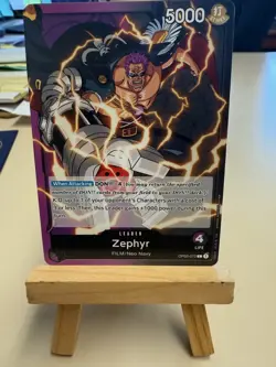 ONE PIECE Card Game: Zephyr LEADER Card- *(OP02-072)* Paramount War Series - Image 1