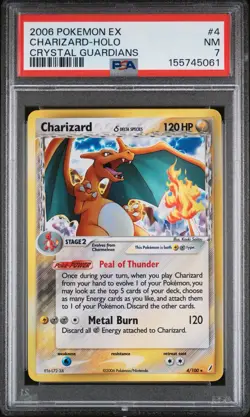Pokemon Charizard Delta Species 4/100 Crystal Guardians Holo Rare Eng PSA 7 - Image 1