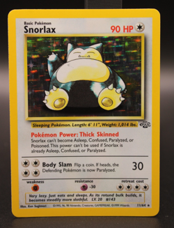 Snorlax 11/64 Base Set Holo Rare Pokemon TCG 1999 Wizards WOTC NM LP - Image 1