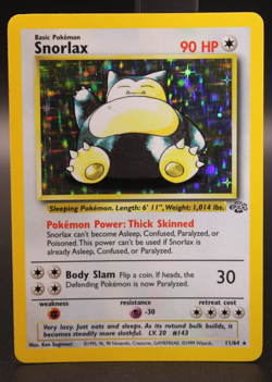 Snorlax 11/64 Base Set Holo Rare Pokemon TCG 1999 Wizards WOTC NM LP - Image 2