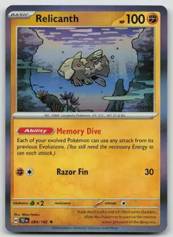 Pokemon Relicanth 084/162 Temporal Forces Rare Holo NM - Image 1