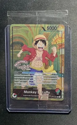 Monkey D Luffy Op13-001 Musee Grevin One Piece French Exclusive Promo Sealed - Image 1