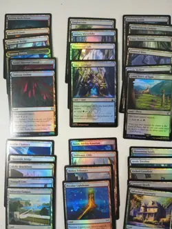 68 NON-BASIC LAND MAGIC GATHERING MTG CARDS LOT NO DUPLICATE ALL FOIL COMMANDER! - Image 2