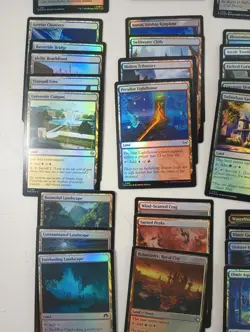 68 NON-BASIC LAND MAGIC GATHERING MTG CARDS LOT NO DUPLICATE ALL FOIL COMMANDER! - Image 4