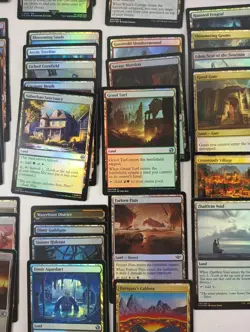 68 NON-BASIC LAND MAGIC GATHERING MTG CARDS LOT NO DUPLICATE ALL FOIL COMMANDER! - Image 5