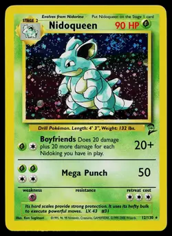 Pokemon Card - Nidoqueen Base Set 2 12/130 Holo Rare - Image 1