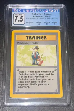CGC 7.5 Pokemon Trader - Misty's Trainer Deck B 77/102 - Pokemon Card - Image 1