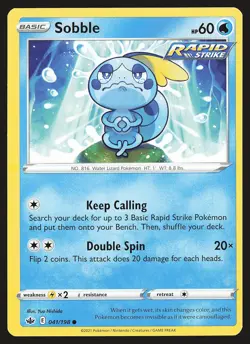 SWSH06: Chilling Reign Sobble #041/198 Common Pokemon Card - Image 1