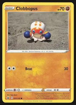 SWSH06: Chilling Reign Clobbopus #091/198 Common Pokemon Card - Image 1