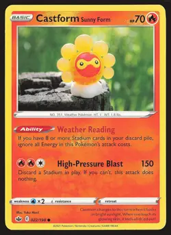 SWSH06: Chilling Reign Castform Sunny Form #022/198 Common Pokemon Card - Image 1