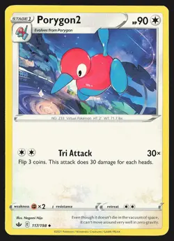 SWSH06: Chilling Reign Porygon2 #117/198 Uncommon Pokemon Card - Image 1