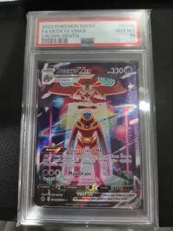 2023 PSA 10 Pokemon Crown Zenith Deoxys VMAX Full Art GG45/GG70 Card Gem Mint - Image 1