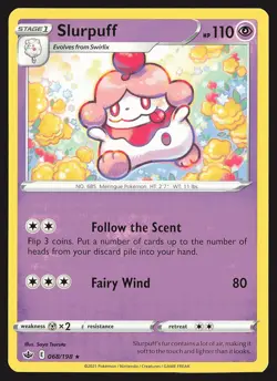 SWSH06: Chilling Reign Slurpuff #068/198 Rare Pokemon Card - Image 1