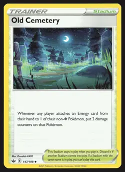 SWSH06: Chilling Reign Old Cemetery #147/198 Uncommon Pokemon Card - Image 1