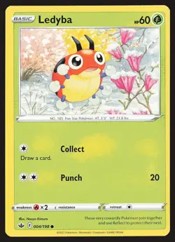 SWSH06: Chilling Reign Ledyba #004/198 Common Pokemon Card - Image 1