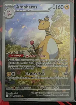 Pokemon Ampharos Card Chaos Rising 090/086 Rare Holo Regular Stage 2 160HP - Image 1