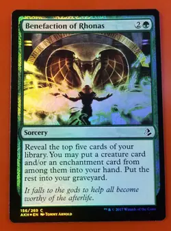 1x Benefaction of Rhonas | FOIL | Amonkhet | MTG Magic Cards - Image 1