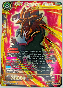 SS4 Gogeta Flash EX25-32 GOLD STAMP Foil Dragon Ball Super Card Game | NM - Image 1