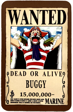 Buggy One Piece Wanted Set ACG Holo Anime Card Dead or Alive - Image 1
