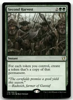 Second Harvest #178 (LP) Commander 2019 C19 Magic MTG - Image 1