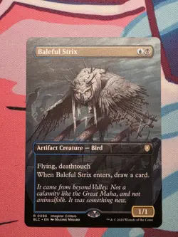Baleful Strix (Borderless) Commander: Bloomburrow Regular - Image 1