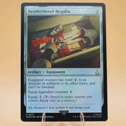 Brotherhood Regalia | 71 | Foil | Uncommon | Assassin's Creed | MTG | 2024 - Image 1