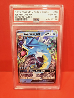 2019 POKEMON SUN & MOON GYARADOS GX HIDDEN FATES 16/68, PSA 💎10💎 - Image 2