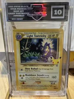 2021 POKEMON SWSH black star PROMO #137 Light TOXTRICITY HOLO ECC -10 NOT PSA-10 - Image 1
