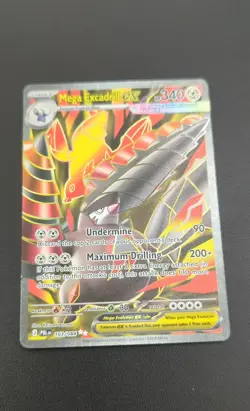 POKEMON MEGA EXCADRILL ex 103/084 ME05 PITCH BLACK SECRET RARE HOLO MINT - Image 1