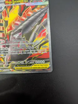 POKEMON MEGA EXCADRILL ex 103/084 ME05 PITCH BLACK SECRET RARE HOLO MINT - Image 3