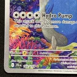 Wailord Holo Illustration Rare Pokemon - TCG SV09: Journey Together 162/159 NM - Image 5