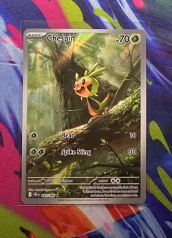 Pokemon TCG: Chespin 87/86 Illustration Rare Chaos Rising - Image 1
