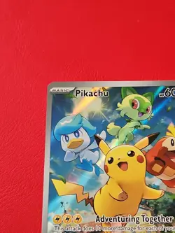 Lot Of 3 - Pikachu SVP 027 Black Star Promo Paldea Evolved Pokemon Card - Image 3