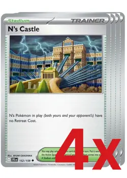 4x N's Castle 152/159 Pokemon TCG Playset SV09: Journey Together - Image 1