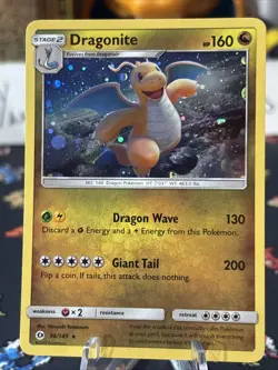 Pokemon Tcg: Dragonite Sun & Moon 96/149 Cosmos Holo Checklane Promo Wow!! - Image 1