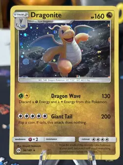 Pokemon Tcg: Dragonite Sun & Moon 96/149 Cosmos Holo Checklane Promo Wow!! - Image 2