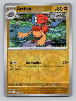 Archen 050/086 Uncommon White Flare Pokemon Reverse Holo Near Mint - Image 1