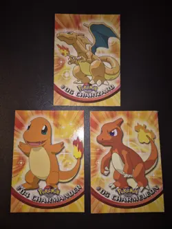 Pokemon - Lotto Trio Starter Topps Chrome - Charmander - Charmeleon - Charizard - Image 1