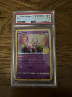Pokemon Mew 11/25 Celebrations PSA 9 - Image 1