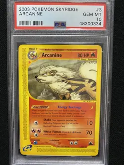 2003 Pokemon Skyidge Arcanine 3/144 PSA 10 Gem Mint - Image 1