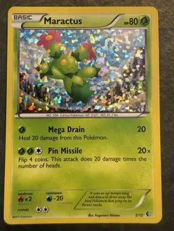 Pokemon TCG Maractus 002/012 McDonald's 2011 Holo Promo English 2011 - Image 1