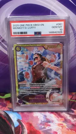 2025 One Piece English Monkey D Luffy EB02-061 SEC The Best Vol 2 - PSA 10 GEM - Image 1
